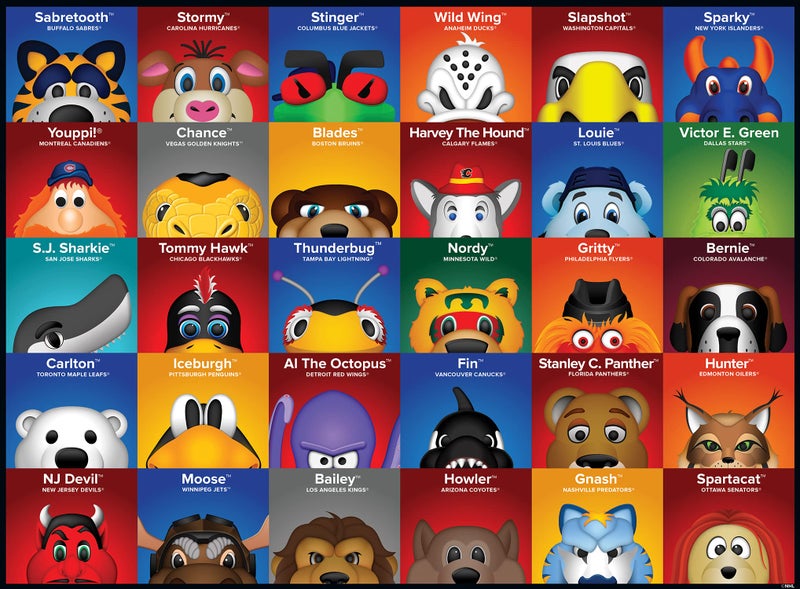 MasterPieces 100 Piece Sports Puzzle for Kids - NHL Mascots 100pc Puzzle - 14"x19" - Image 2